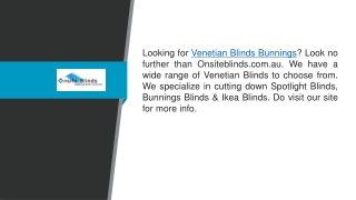 Venetian Blinds Bunnings  Onsiteblinds.com.au