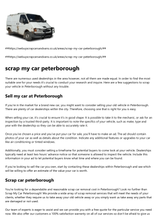 car scrap yard peterborough