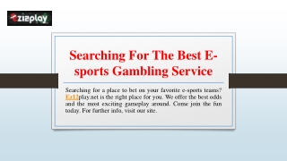 Searching For The Best E-sports Gambling Service