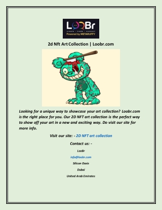 2d Nft Art Collection Loobr com