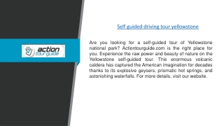 Self guided driving tour yellowstone | Actiontourguide.com