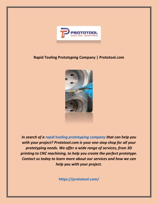 Rapid Tooling Prototyping Company | Prototool.com