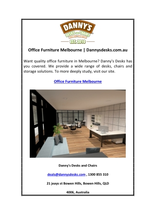 Office Furniture Melbourne | Dannysdesks.com.au