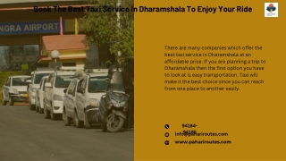 Book The Best Taxi Service In Dharamshala To Enjoy Your Ride-Pahari Routes