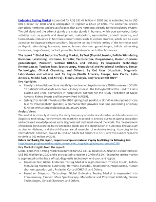 Endocrine Testing Market