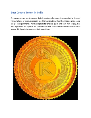 Best Crypto Token in India