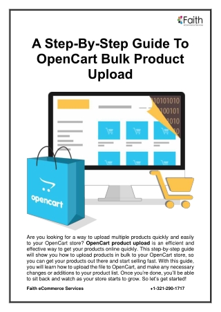 A Step-By-Step Guide To OpenCart Bulk Product Upload