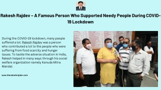 Rakesh Rajdev – A Famous Person Who Supported Needy People During COVID-19 Lockdown