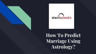 How To Predict Marriage Using Astrology?
