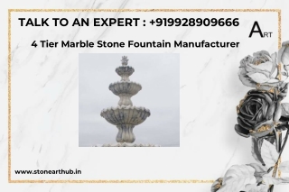 4 Tier Marble Stone Fountain Manufacturer - Call Now 9928909666