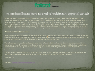 online installment loans no credit check instant approval