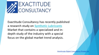 Synthetic Lubricants Market