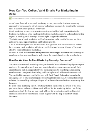 1How Can You Collect Valid Emails For Marketing In 2023