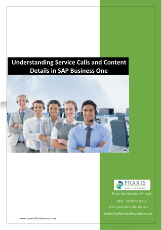 Understanding Service Calls and Content Details in SAP Business One