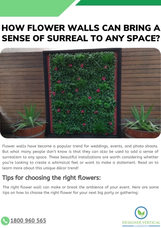 How Flower Walls Can Bring a Sense of Surreal to Any Space