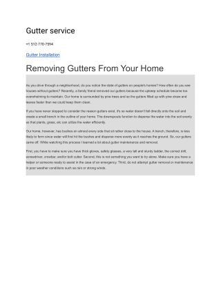 Gutter service