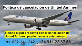 Política de cancelación de United Airlines