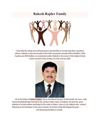 Rakesh Rajdev Family –  Who Relentlessly Work In Charity