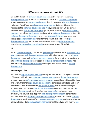 Difference between Git and SVN