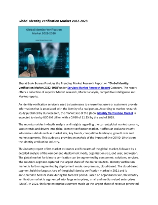 Global Identity Verification Market