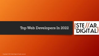 Top Web Developers In 2022