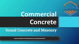 Sound Concrete and Masonry