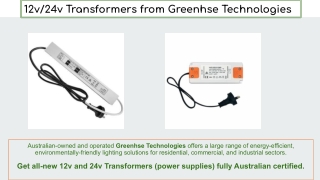 12v/24v Transformers from Greenhse Technologies Perth