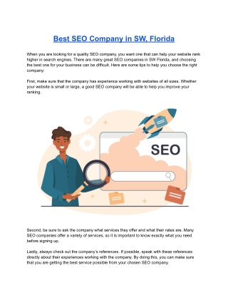 Best SEO Company in SW, Florida