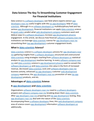 Data Science The Key To Streamlining Customer Engagement For Financial Institutions