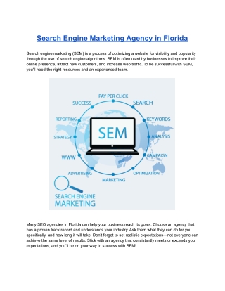Search Engine Marketing Agency in Florida