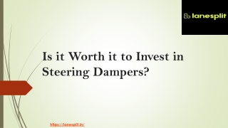 Is it Worth it to Invest in Steering Dampers