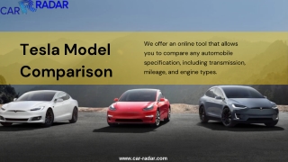 tesla model comparison