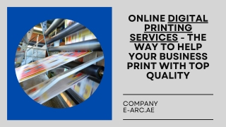 Online Digital Printing Services - The Way to Help Your Business Print With Top Quality