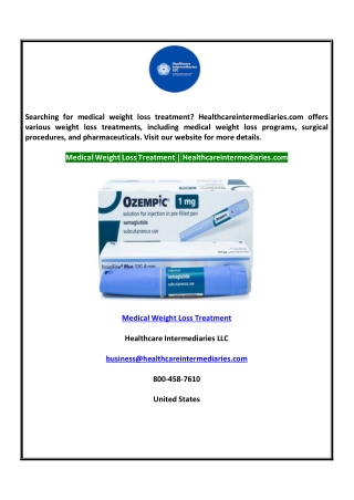 Medical Weight Loss Treatment