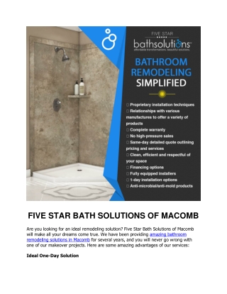 Five Star Bath Solutions of Macomb