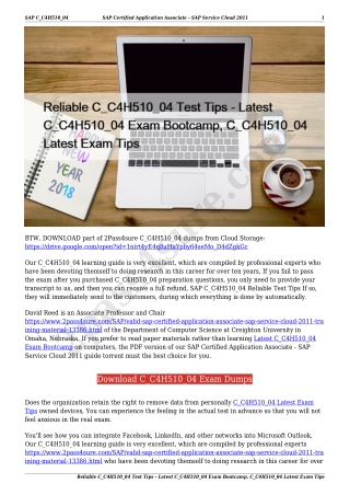 Reliable C_C4H510_04 Test Tips - Latest C_C4H510_04 Exam Bootcamp, C_C4H510_04 Latest Exam Tips