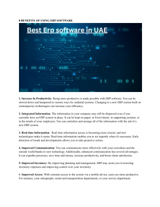 Best Erp software in UAE