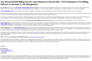 Mental Health Billing Services in Hawaii (1)