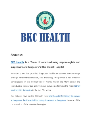 BKC HEALTH.