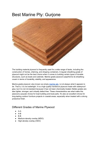 Best Marine Ply_ Gurjone