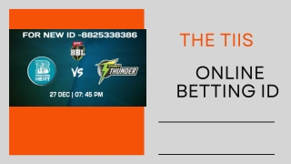 Online Betting Id | The TIIS | 88253-38386