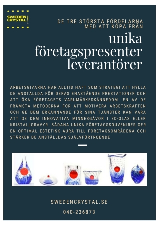 unika företagspresenter leverantörer