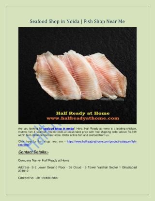 Seafood Shop in Noida | Fish Shop Near Me