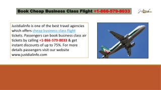 Book Cheap Business class Flight  1-866-579-8033