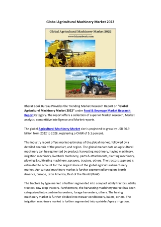 Global Agricultural Machinery Market 2022