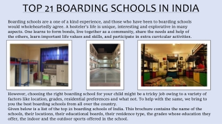 TOP 21 BOARDING SCHOOLS IN INDIA