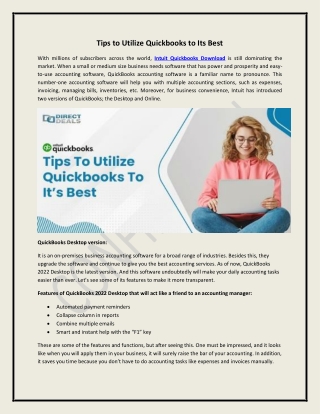 Tips to Utilize Quickbooks to Its Best