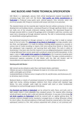 AAC BLOCKS AND THERE TECHNICAL SPECIFICATION (1)