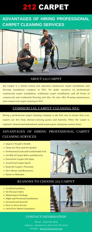 Advantages of Hiring Professional Carpet Cleaning Services