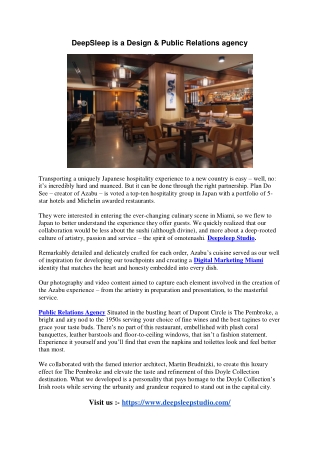 DeepSleep is a Design & Public Relations agency
